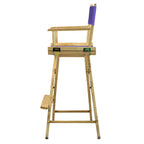 Casual Home 230-00/021-41 Director'S Chair Canvas 30" - Bar Height Natural Frame/Purple