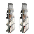 mekueeex 4 Pack Purse Organizer for Closet, Hanging Handbag Storage with 8 Clear PVC Pockets, Purse Organizer for Wardrobe Door 
