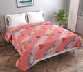 Kitch Deco Glace Cotton Printed Reversible Kids Double Bed & Kids Comforter/Dohar/Quilt, 200 Gsm (90X100Inch) (Candy)