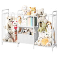 Mahancris Stuffed Animal Storage, Large Stuffed Animal Net With Kids Bookshelf And Toy Storage, Double-Sided Plush Toy Holder Wi
