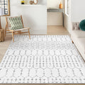 Lahome Moroccan Machine Washable Rugs - 6x9 Rug for Living Room Non-Slip Large Area Rug Lightweight Throw Non-Shed Dining Room R