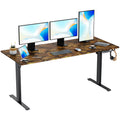 VVENACE 63 inch Electric Standing Desk Adjustable Height with Wheels, Home Office Desk, Sit Stand Up Desk, Rising Lifting Ergono