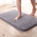LUCRE Microfiber Bath Mat AntiSkid Water Absorbent Bathroom Mat for Home and Kitchen Shower Rugs Door Mat (60x40, Gray)