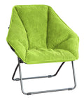 Zenithen Limited Portable Hexagon Folding Metal Framed Dish Chair, Perfect For Dorm Rooms, Reading, Studying, Bedrooms, Gaming,
