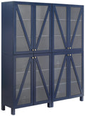 Crosley Furniture Cassai 2-Piece Pantry Storage Cabinet Set With Shelves, Kitchen, Dining, Or Laundry Room, Navy