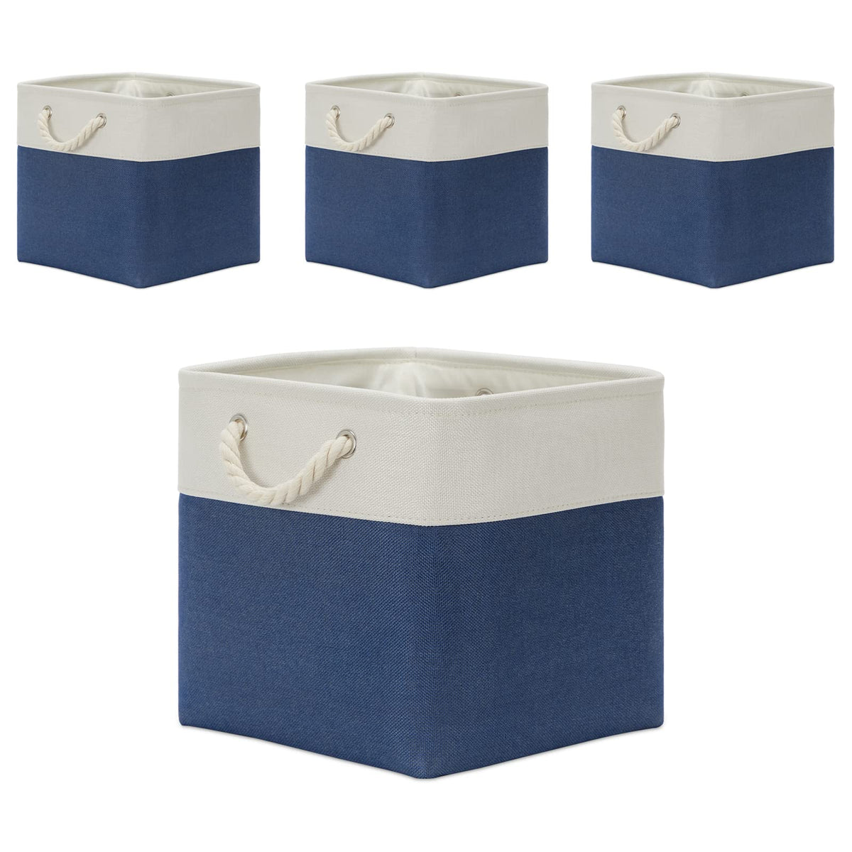 Temary Storage Baskets for Shelves 13x13 Baskets for Gifts Empty, 4 Pack Shelf Baskets Large Storage Baskets Cube Storage Bins F