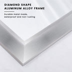 Amorho 28X36 Inch Bathroom Mirror Silver, Thick Metal Framed Wall Mirrors For Over Sink, Brushed Nickel Mirror Perfect For Bedro