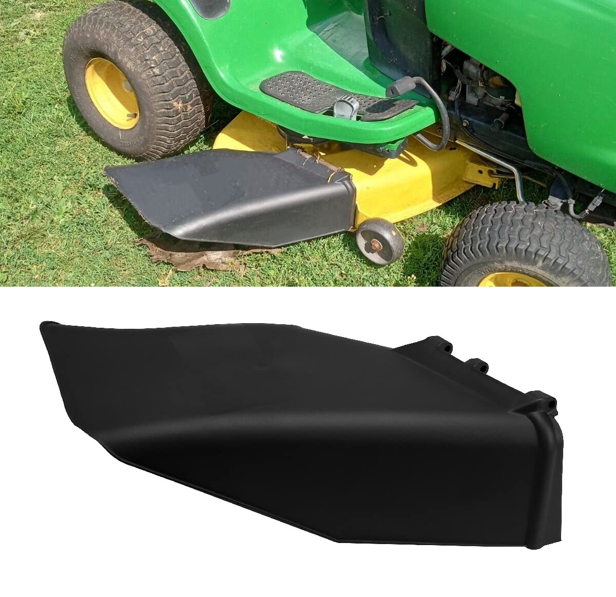 Ecotric Discharge Chute Kit Compatible With John Deere 42' Or 48' D Series Eztrak & X300 Models Deck Deflector Shield Chute Co