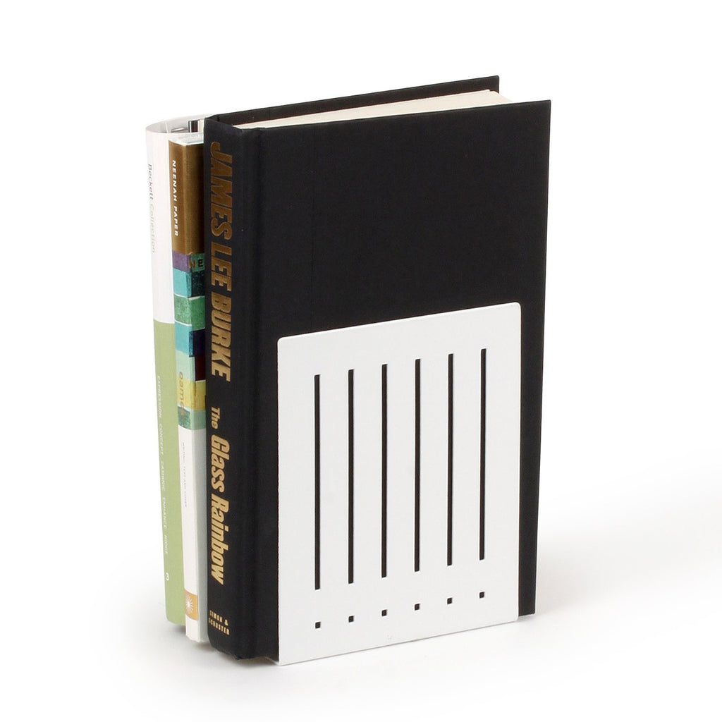 Spectrum Diversified Large Rectangle Bookends, White