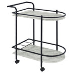 Coaster Home Furnishings Desiree Rack Bar Cart with Casters Black