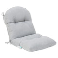 Qilloway Indoor Outdoor Seat Back Chair Pads Tufted Cushion, Spring/Summer Seasonal Replacement Cushions,1Count. (Silver/Grey)