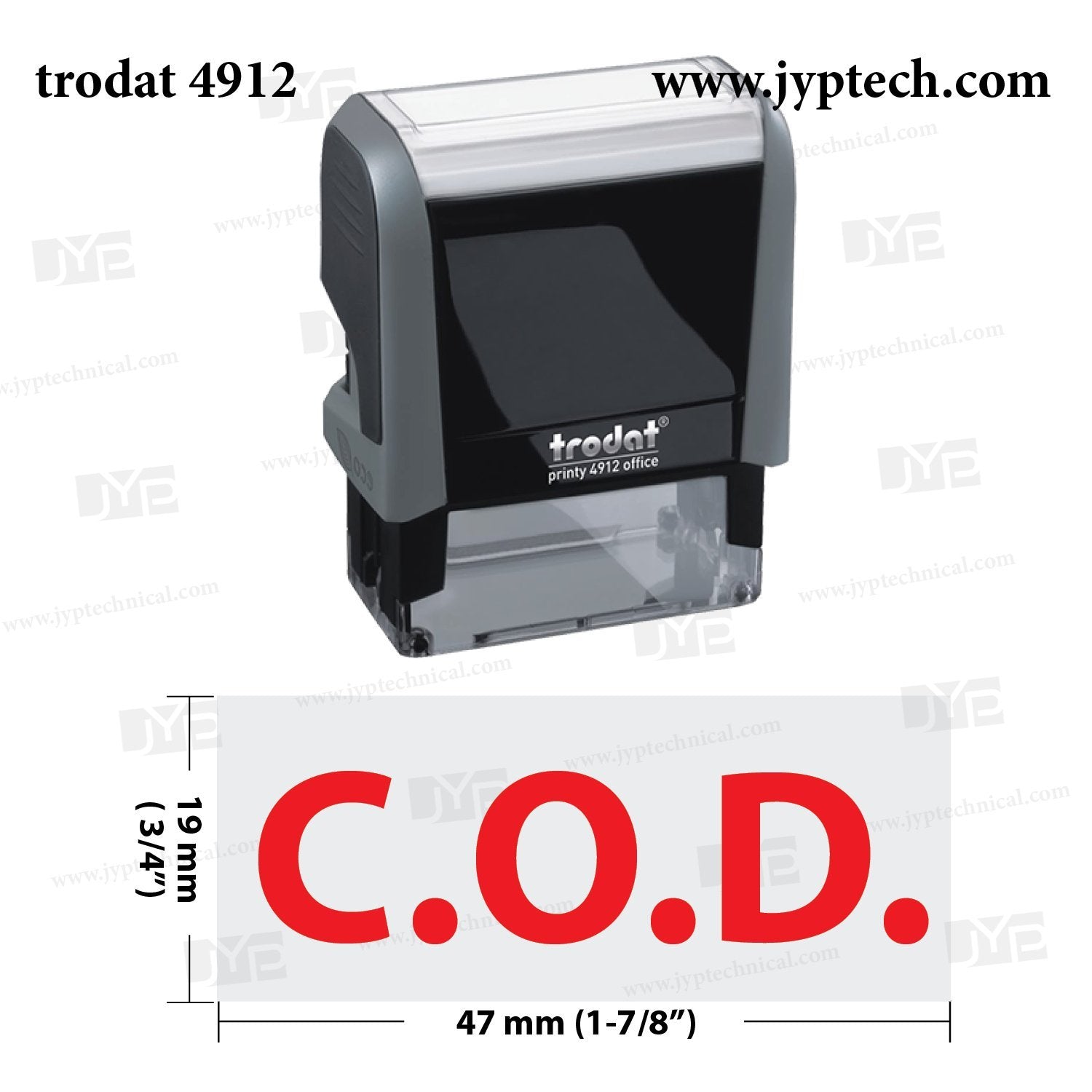 C.O.D. - Jyp 4912 Self Inking Rubber Stamp