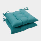 Pillow Perfect Forsyth Solid Indoor/Outdoor Wicker Patio Seat Cushion Reversible, Weather And Fade Resistant, Square Corner - 18