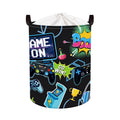 Clastyle Cool Game Storage Basket Kid Game Controller Clothes Laundry Hamper Collapsible Boy Toy Box for Nursery Palyroom,Black,