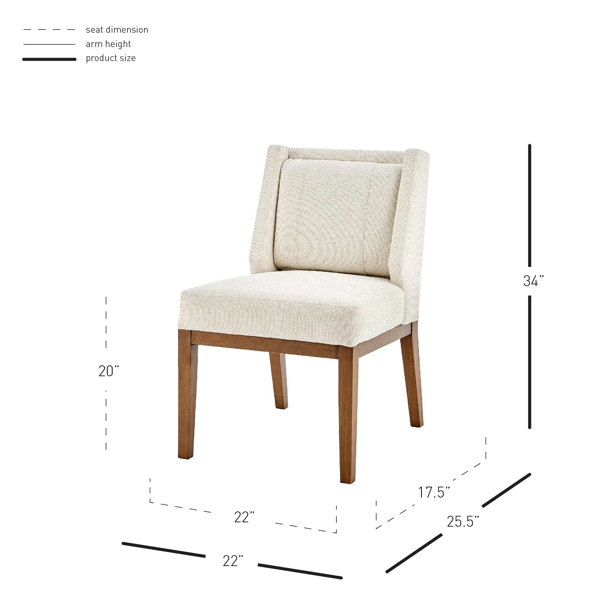 Npd Furniture And More Ethan Fabric Side Dining Chair - Thumbnail 2