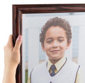 ArtToFrames 17x30 inch Cherry stain on Solid Red Oak Wood Picture Frame, 2WOM0066-59504-YCHY-17x30