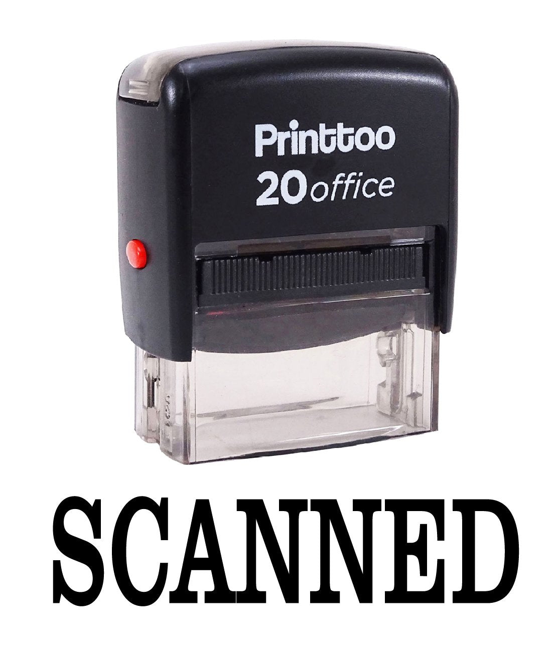 Printtoo Custom Stamp Self Inking Scanned Rubber Stamp Office Stationary-Black