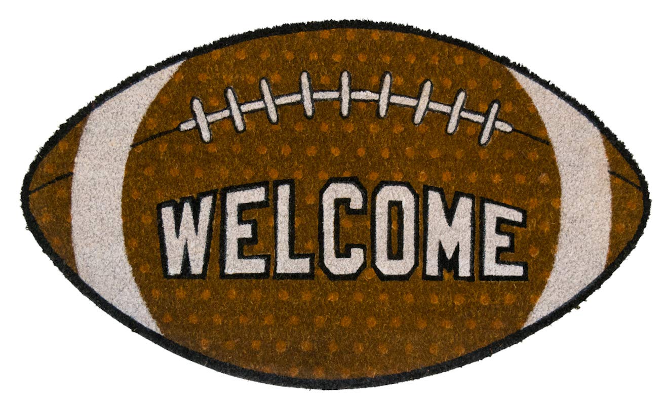 Briarwood Lane Football Natural Fiber Coir Doormat - 30X18 Inches - Outdoor Fall Door Mat - Door Mat Indoor Entrance - Door Mat Outdoor Entrance - Fall Coir Doormat - Coir Moor Mats Outdoor Fall