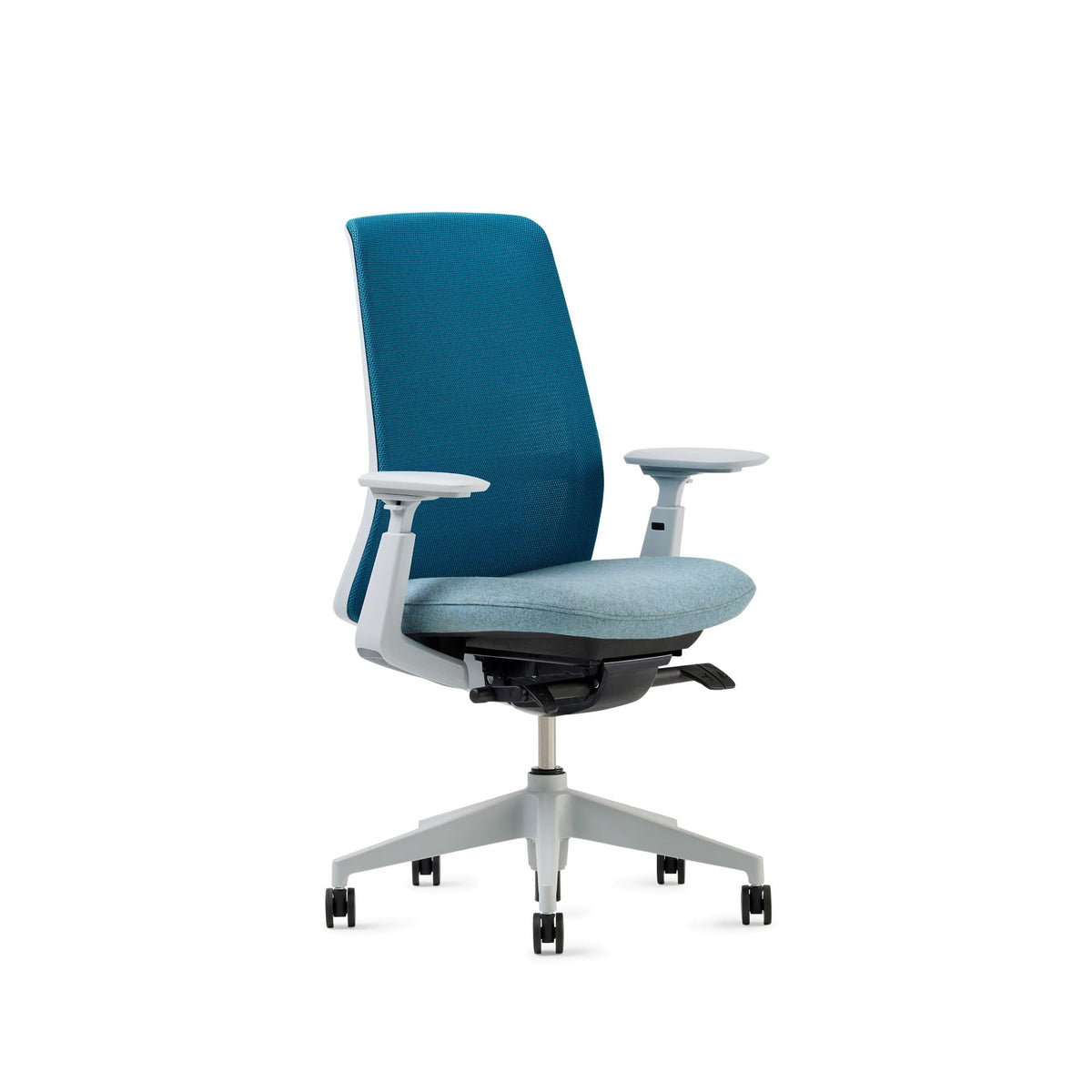 Haworth Soji Office Chair With Ergonomic Adjustments And Lumbar Support, Flexible Mesh Back (Ocean)