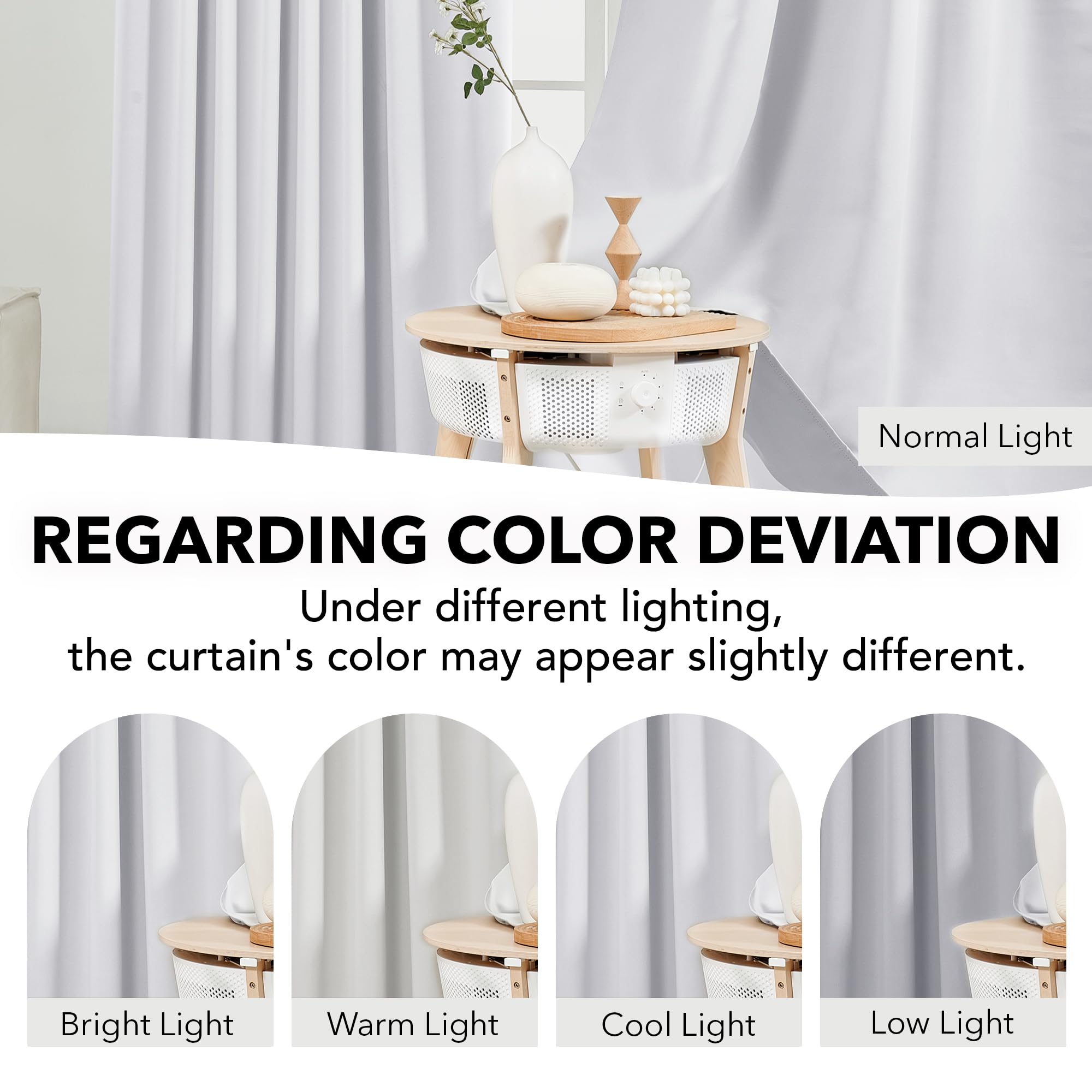 Deconovo Blackout Curtains – Room Darkening, Noise-Reducing, Thermal Insulated – Energy-Efficient Window Treatment For Bedroom, Living Room & Home Office – 2 Panels, Star White, 70W X 95L Inch