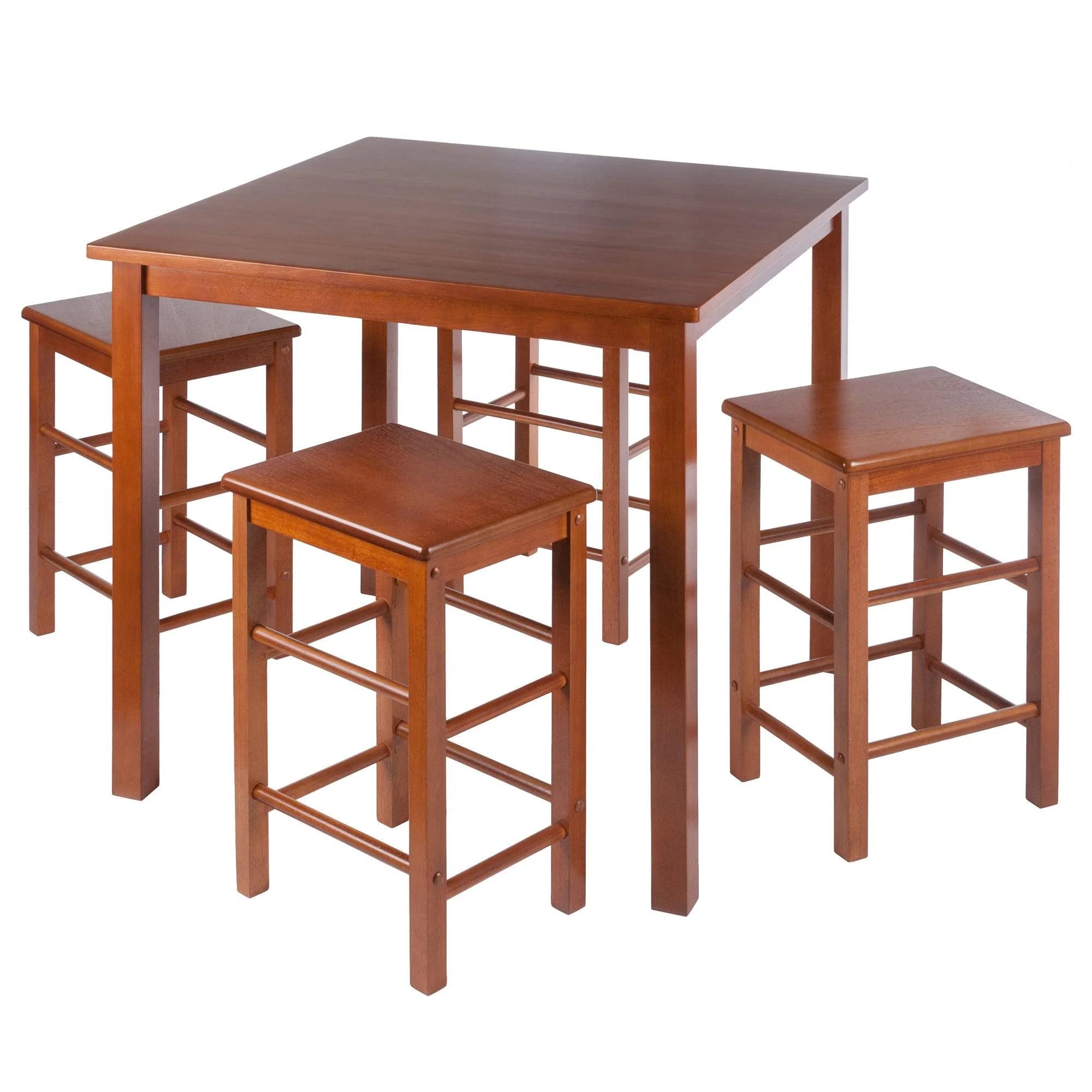 Winsome Wood Stella Snack Table, 33.07x33.07x30.16, Teak