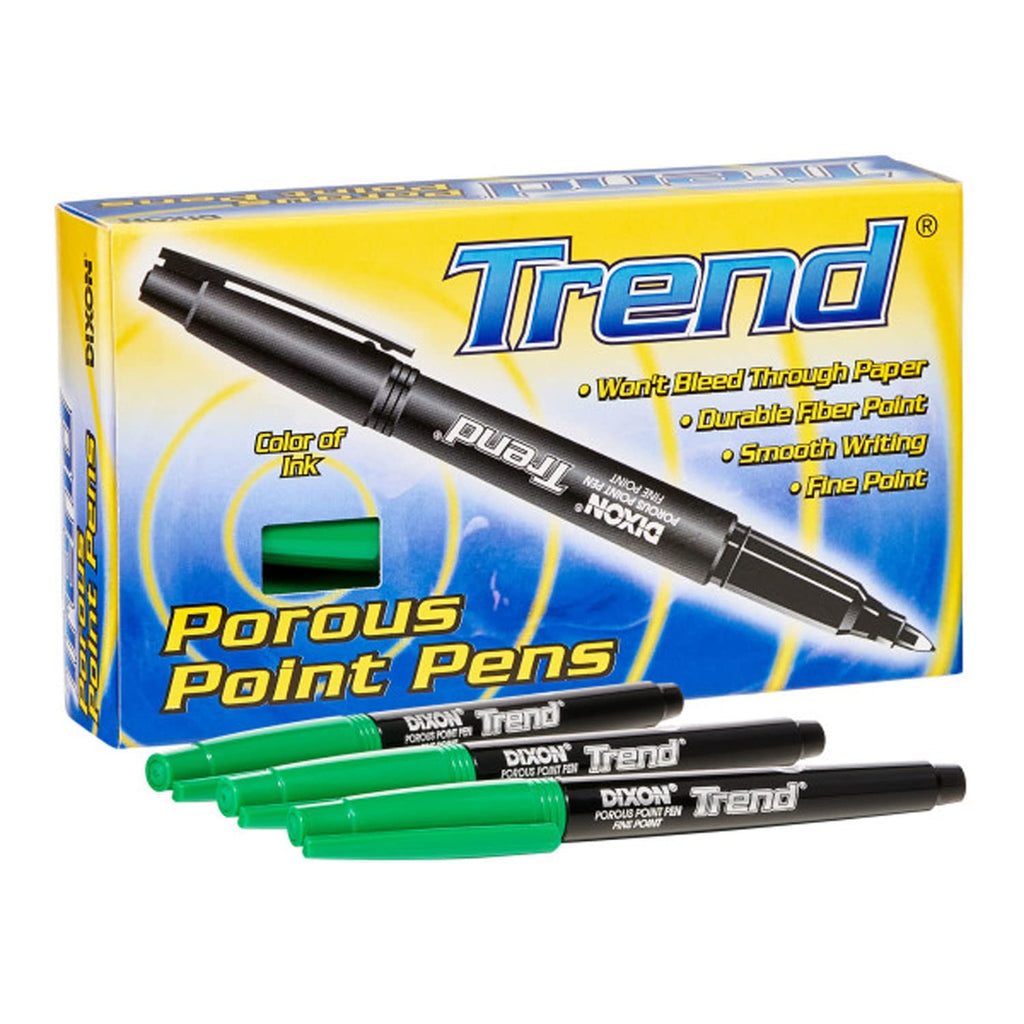 TREND POROUS POINT PENS 12 CT GREEN