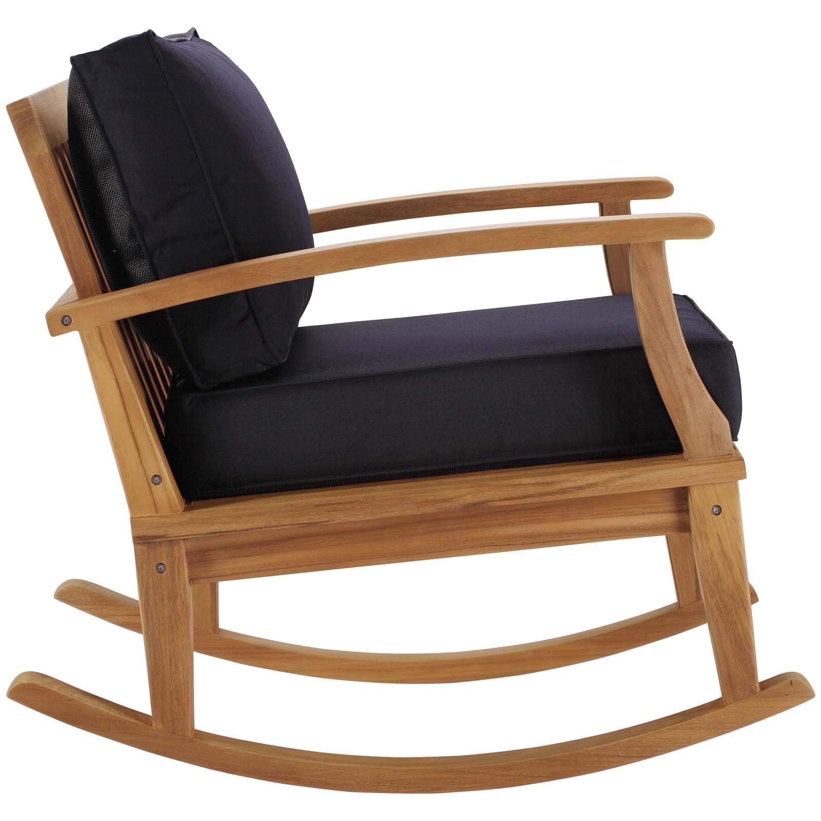 Modway Marina Teak Rocking Chair - Thumbnail 5