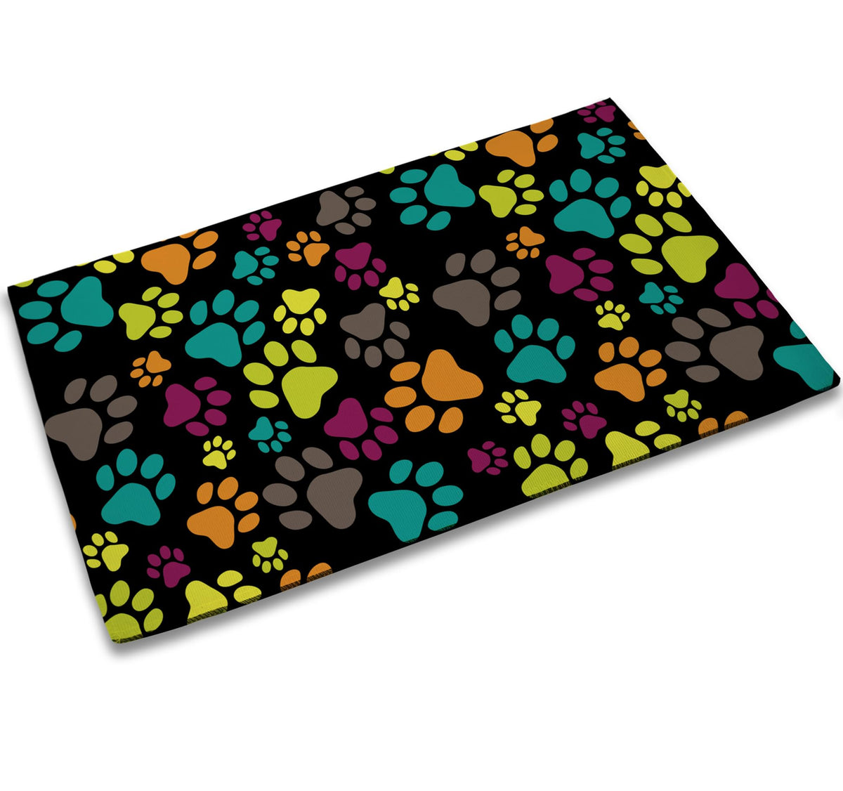 Tubamq Welcome Paws Doormat Indoor Outdoor Patio Cute Dog Paw Print Door Mats Non-Slip Entrance Mat For Home,Outside Entry,Yard,