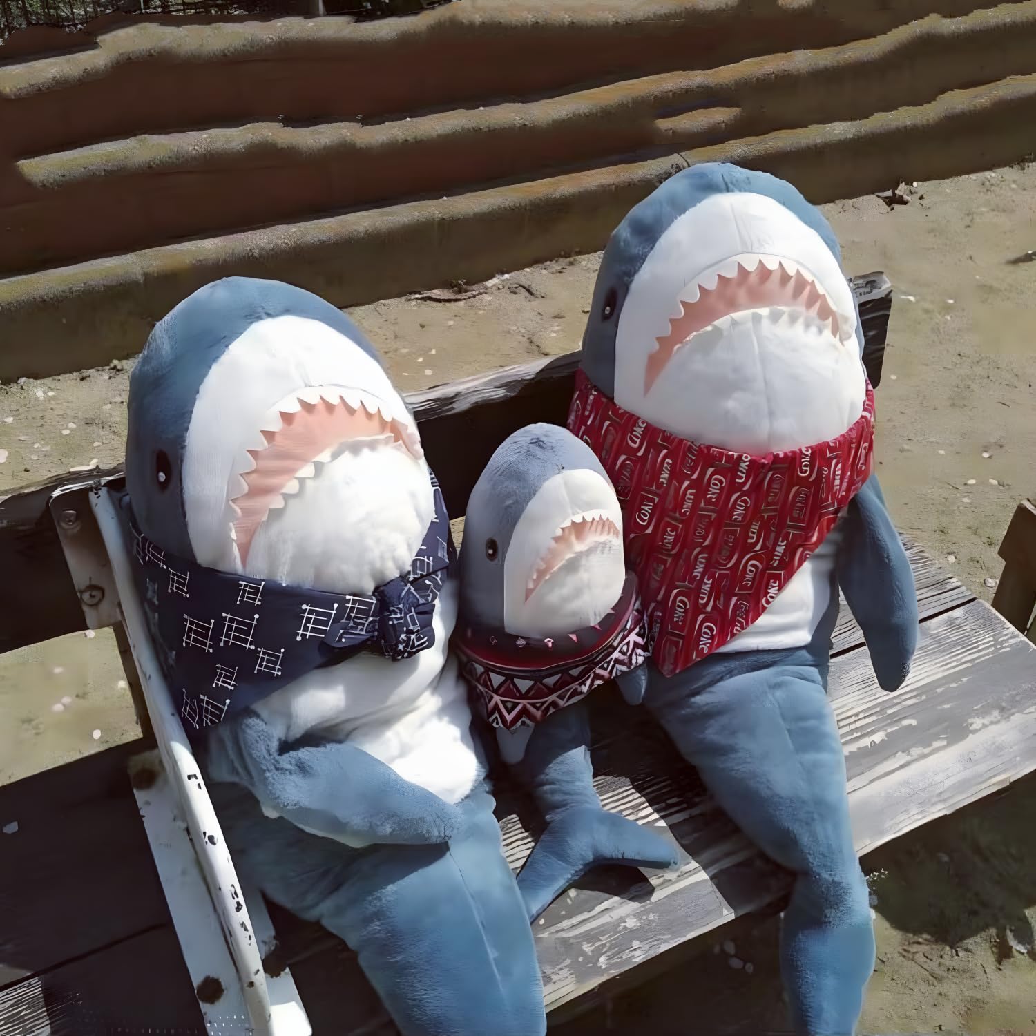 Ryttir 3 Pack 17 Inch Shark Stuffed Animals,Chubbier Shark Pillow Soft Shark Plush Shark Plushie Stuffed Shark D  Cor, Perfect M