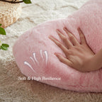 Easttree Heart Pillows, Light Pink Heart Shaped Pillows, Ultra Soft Extra-Large Fluffy Pillows, Love Throw Pillows Gifts, Women