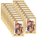 WIFTREY 4x6 Picture Frame Gold, 4 x 6 Photo Frames Bulk for Wall Hanging or Tabletop Display, 18 Pack
