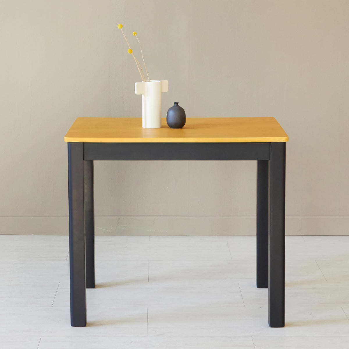 Livinia Cabin 33.5' Wooden Dining Table/Small Rectangular Modern Farmhouse Solid Wood Kitchen Table Desk (Black Oak)