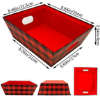 Basket For Gifts Empty, 5 Pcs Sturdy Diy Bulk Gift Basket Kraft Market Tray Cardboard Basket With Handles, Gift Basket Kit Suppl