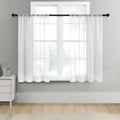 MRTREES White Sheer Curtains 54 inches Long Living Room Curtain Sheers Bedroom Voile Panels Drapes Rod Pocket Light Filtering Ba