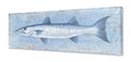 Yihui Arts Blue and White Fish Canvas Wall Art - Coastal Paintings with Textured for Living Room Bedroom Bathroom Decor