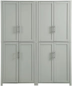 Crosley Furniture Savannah 2-Piece Pantry Storage Cabinet Set with Shelves, Kitchen, Dining, or Laundry Room, Gray