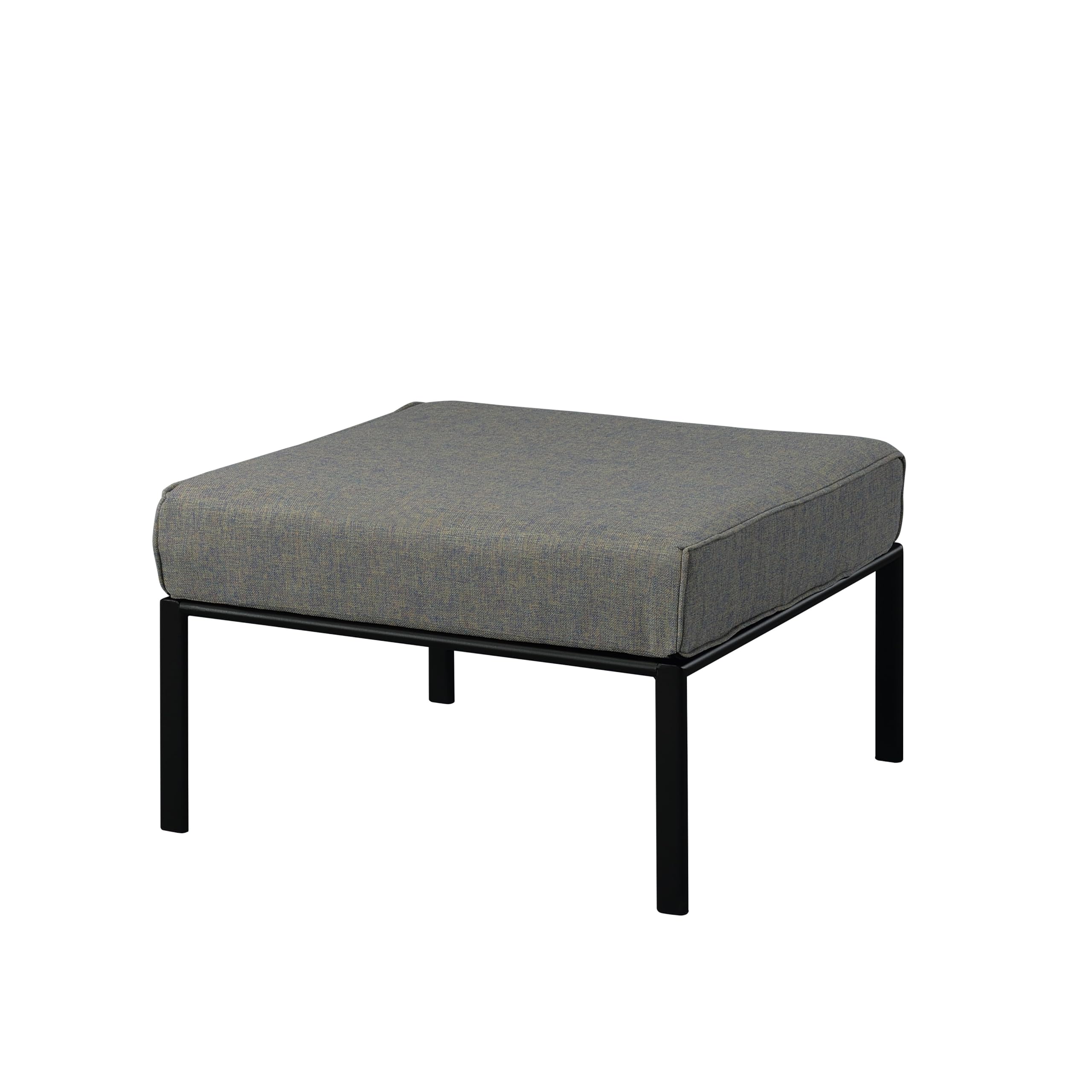 ACME Furniture Rajni 29 Wide Upholstered Patio Ottoman, Oak/Antique White