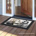 Briarwood Lane Black & White Pumpkins Fall Doormat Primitive Autumn Indoor Outdoor 30' X 18'