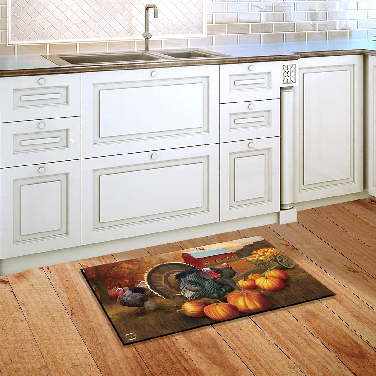 Briarwood Lane Autumn Turkeys Doormat Fall Nature Holiday Indoor Outdoor 30' X 18'