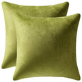 Dezene Couch Pillow Cases 22X22 Chartreuse: 2 Pack Cozy Soft Velvet Square Throw Pillow Covers For Farmhouse Home Decor