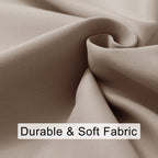 Jiuzhen Blackout Curtains For Bedroom - Thermal Insulated Room Darkening Noise Reducing, 52 X 63 Inch Length Curtains For Living Room, Set Of 2 Panels With Tiebacks, Camel
