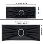 Mds Pack Of 100 Spandex Chair Sashes Bow Sash Premium Stretch Chair Cover Band With Buckle Slider Elastic Chair Ties For Wedding