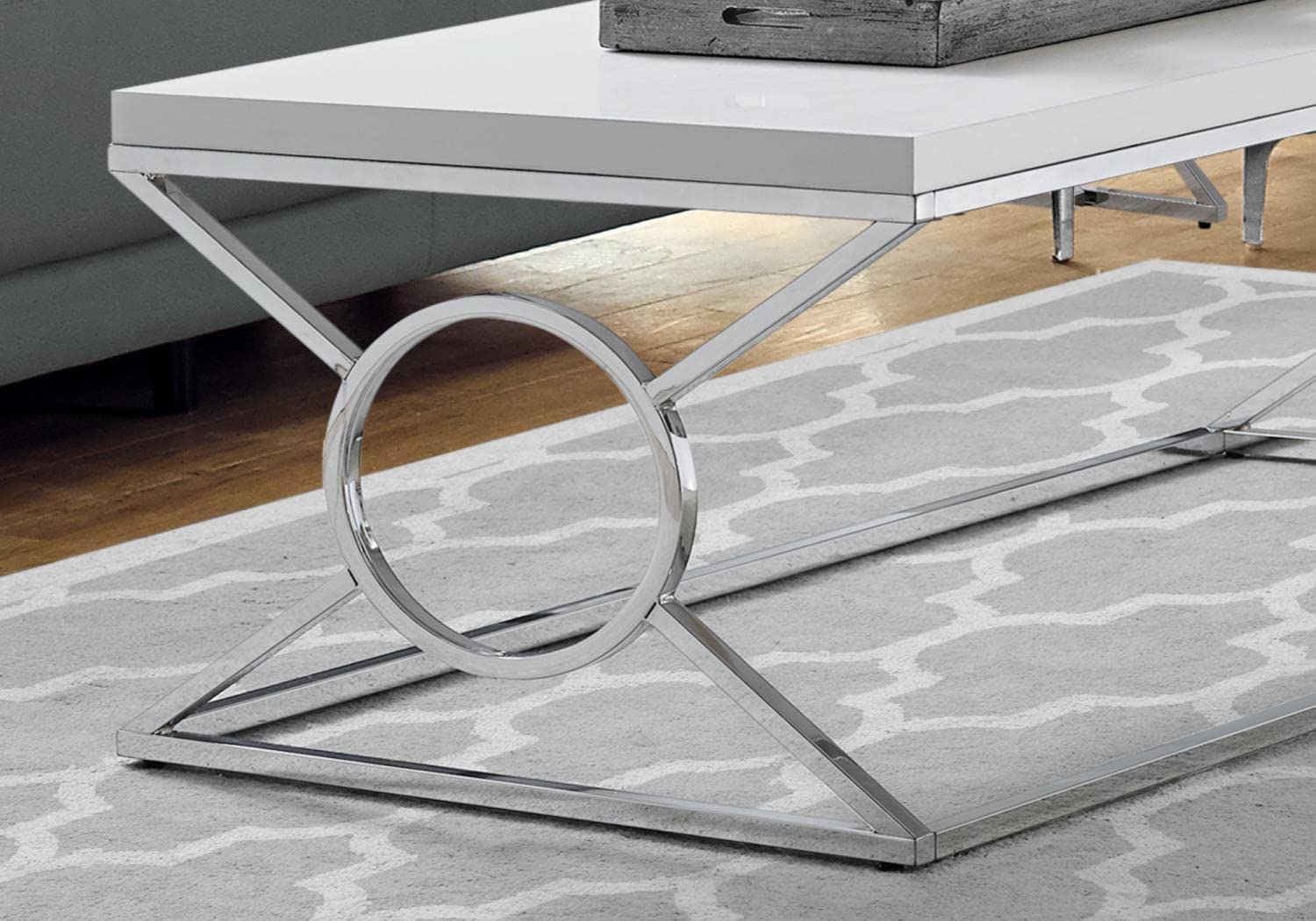 Monarch Specialties I COFFEE TABLE, WHITE