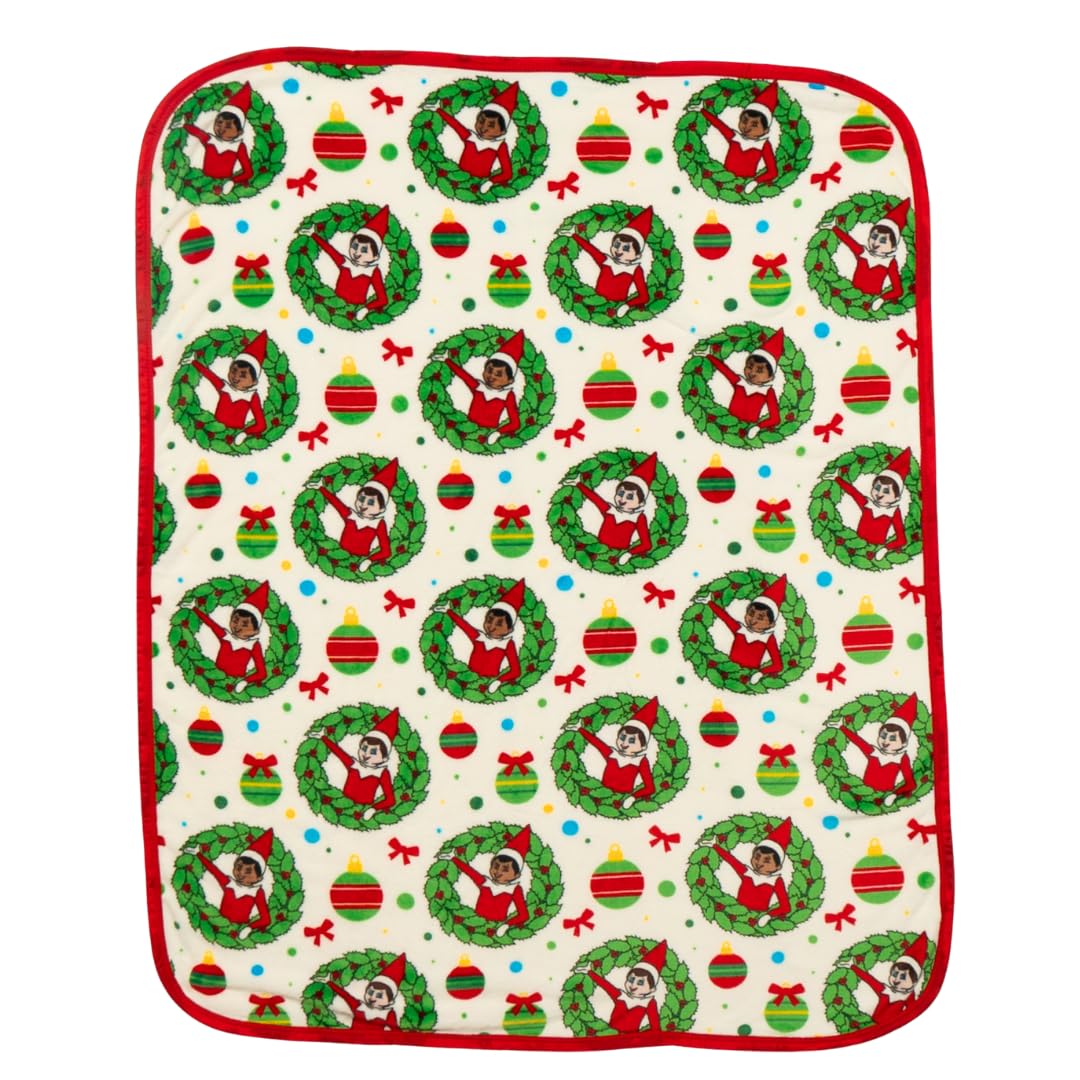 Franco Elf On The Shelf Holiday Christmas Bedding Super Soft Silk Touch Throw, 40 In X 50 In, (Officially Licensed Product)