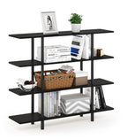 Furinno Turn-N-Tube 4-Tier Wide Display Shelf, Espresso/Black