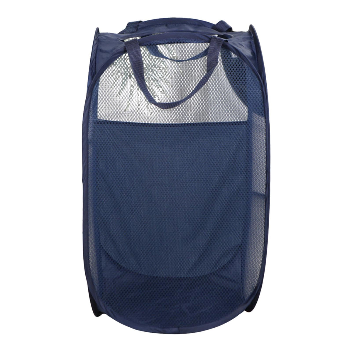 ECOMISTIQ Laundry Basket Polyester Portable Clothes Hamper for Bathroom Dormitory Home Dark Blue | Hampers | Laundry Supplies |