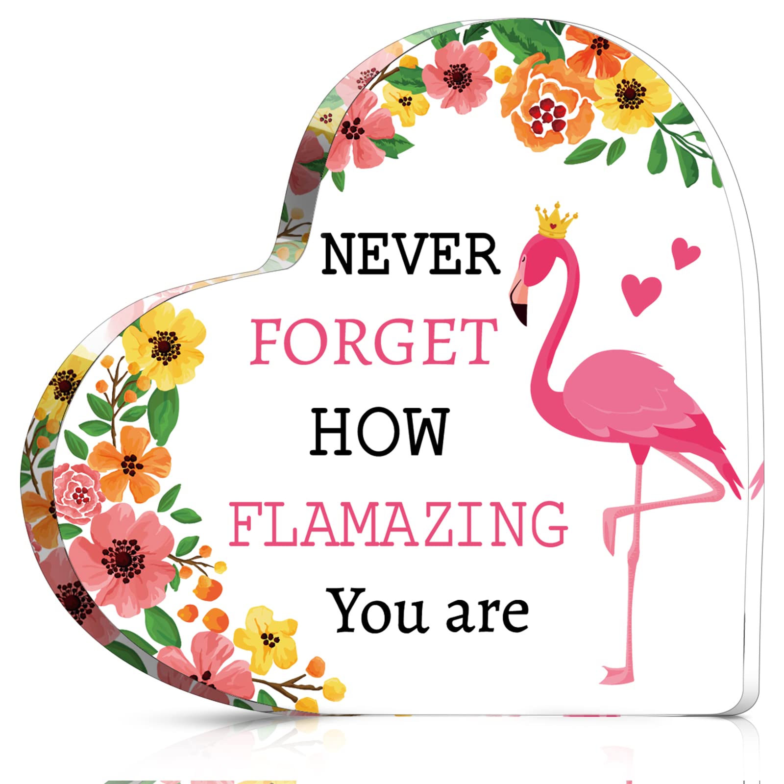 Kathfly Inspirational Gifts for Women Christmas Desk Decor Gifts Acrylic Heart Keepsake Inspirational Cheer up Gift for Girlfrie