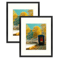 Golden State Art, 16x20 Picture Frame, Poster Frame In Black, Display 11x14 with Mat or 16x20 without Mat, 2 Pack