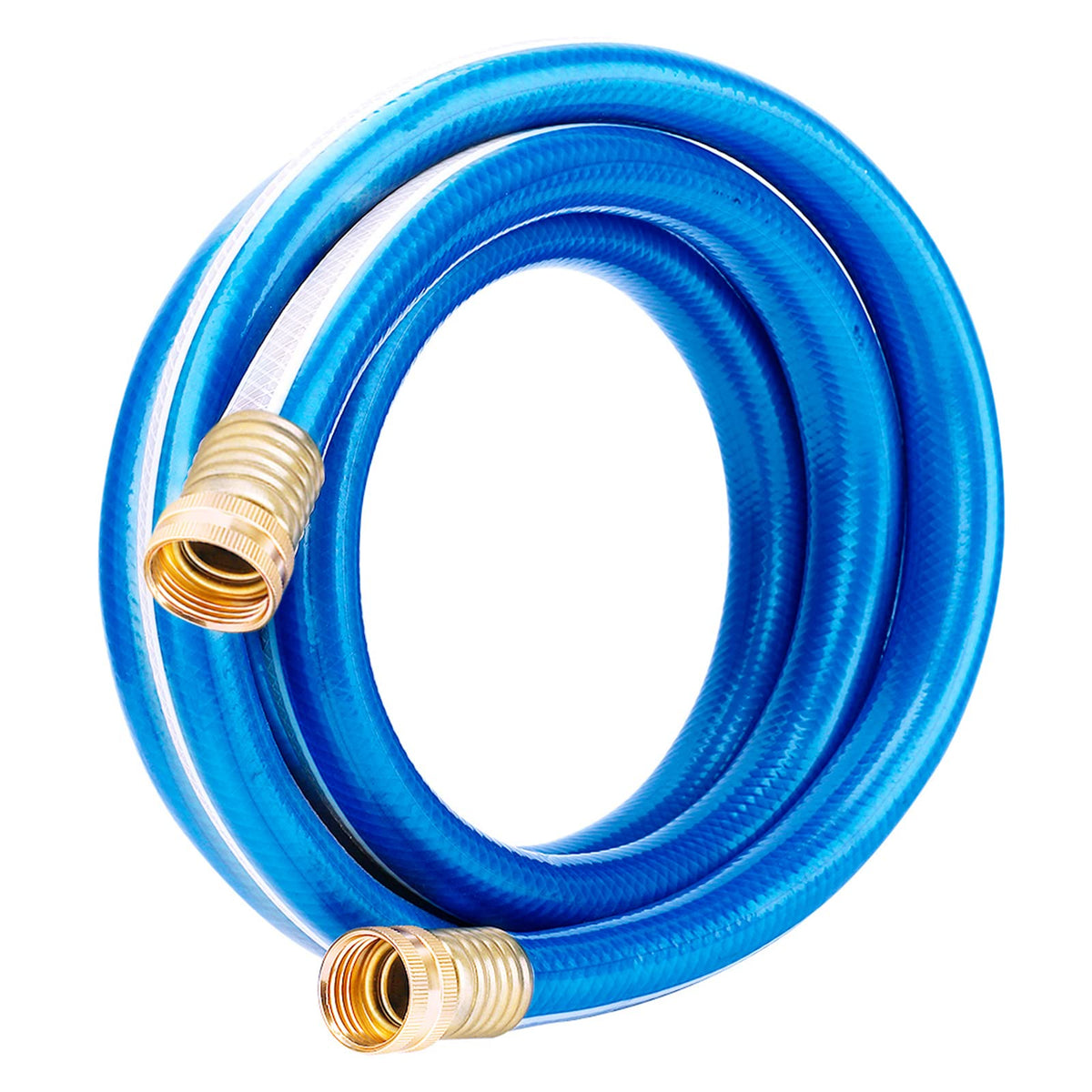 Solution4Patio Garden Short Hose 3/4 In. X 10 Ft. Both Female Ends, Solid Brass Fittings, Connecting Hose For Hose Reel Lead-In,