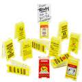Simplesun 12pcs Funny Sticky Note Holder Clips, Caution Overstimulated Desk Sign, Cute Office Desk Accessories Decor, Gag Gifts 